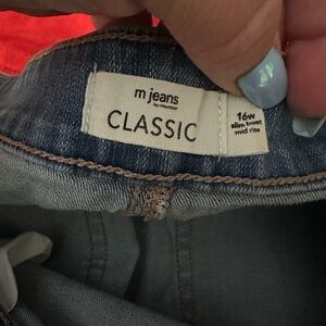 m jeans Classic Slim Boot Mid Rise Jeans - Light Blue